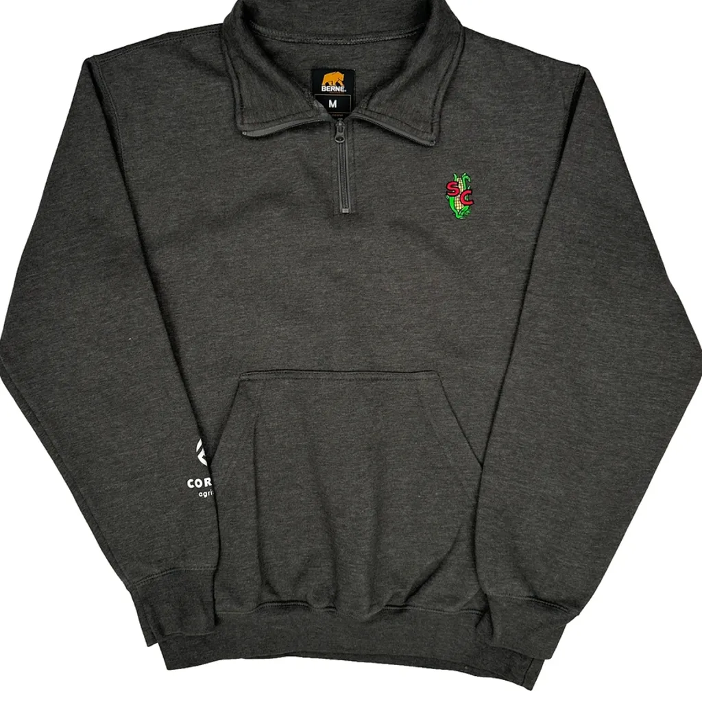 Workwear 1915 Berne Work 1/4 Zip - Medium Grey Cotton - Image 5