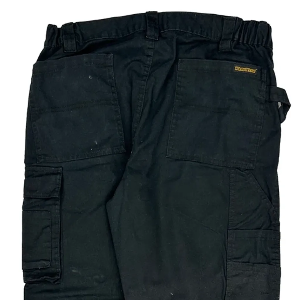 Workwear Cargo Trousers - 34W 31L Black Cotton - Image 4