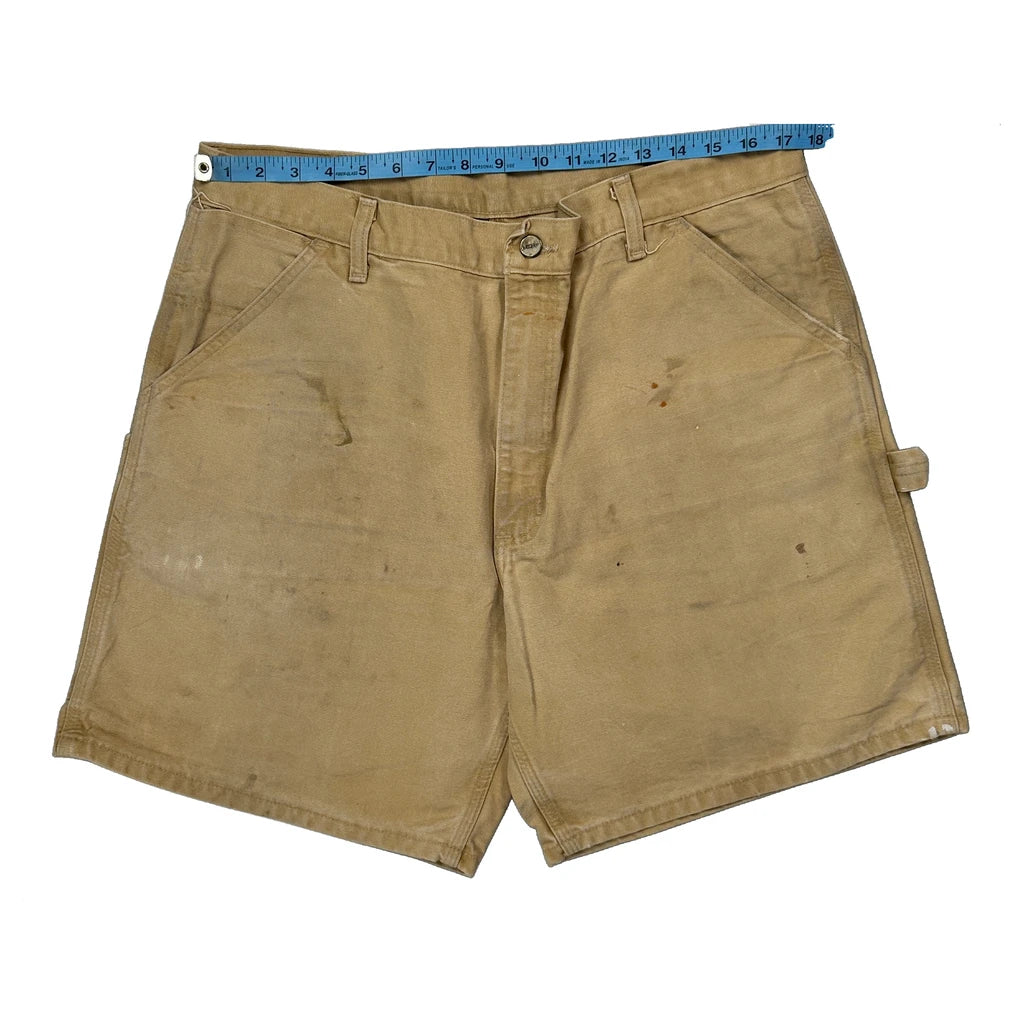 Workwear Carhartt Carpenter Shorts - 35W 8L Beige Cotton - Image 2