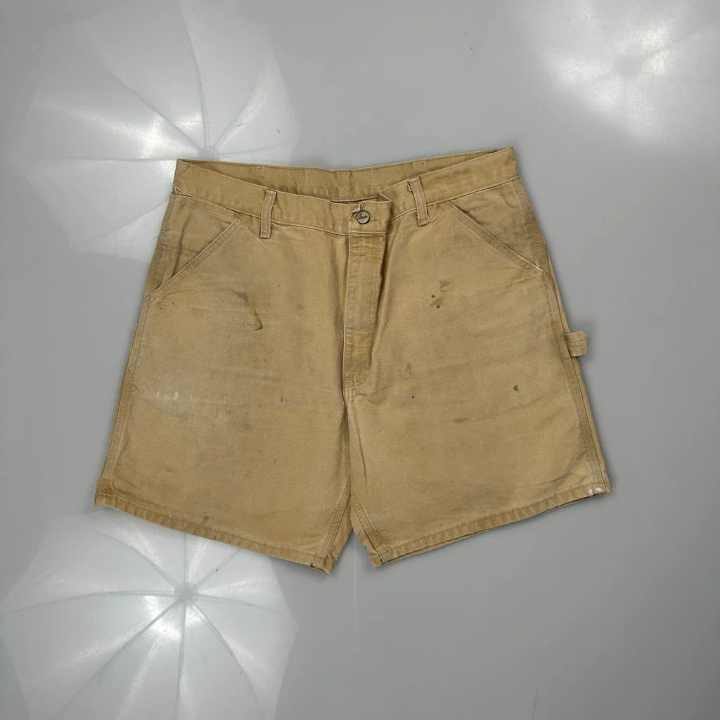 Workwear Carhartt Carpenter Shorts - 35W 8L Beige Cotton - Image 3