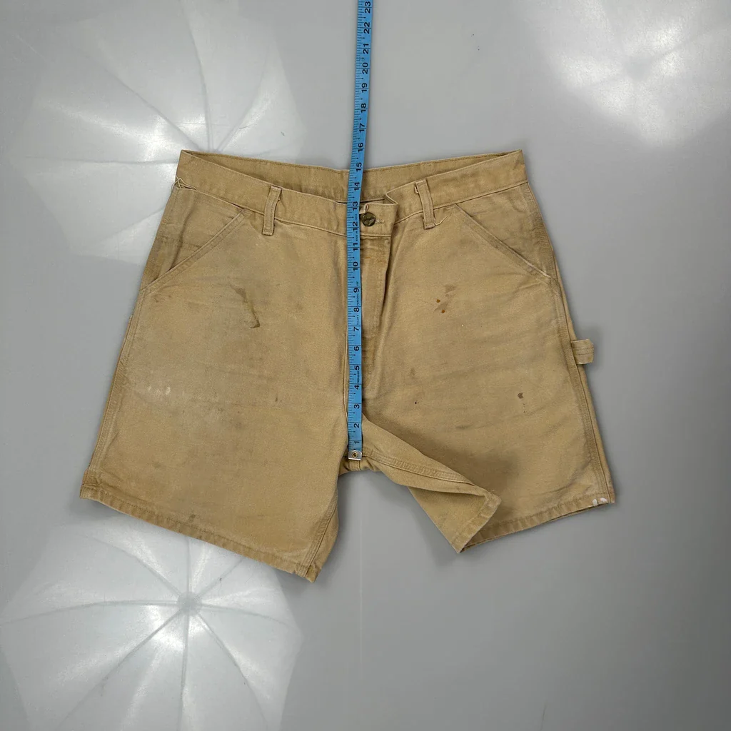 Workwear Carhartt Carpenter Shorts - 35W 8L Beige Cotton - Image 4