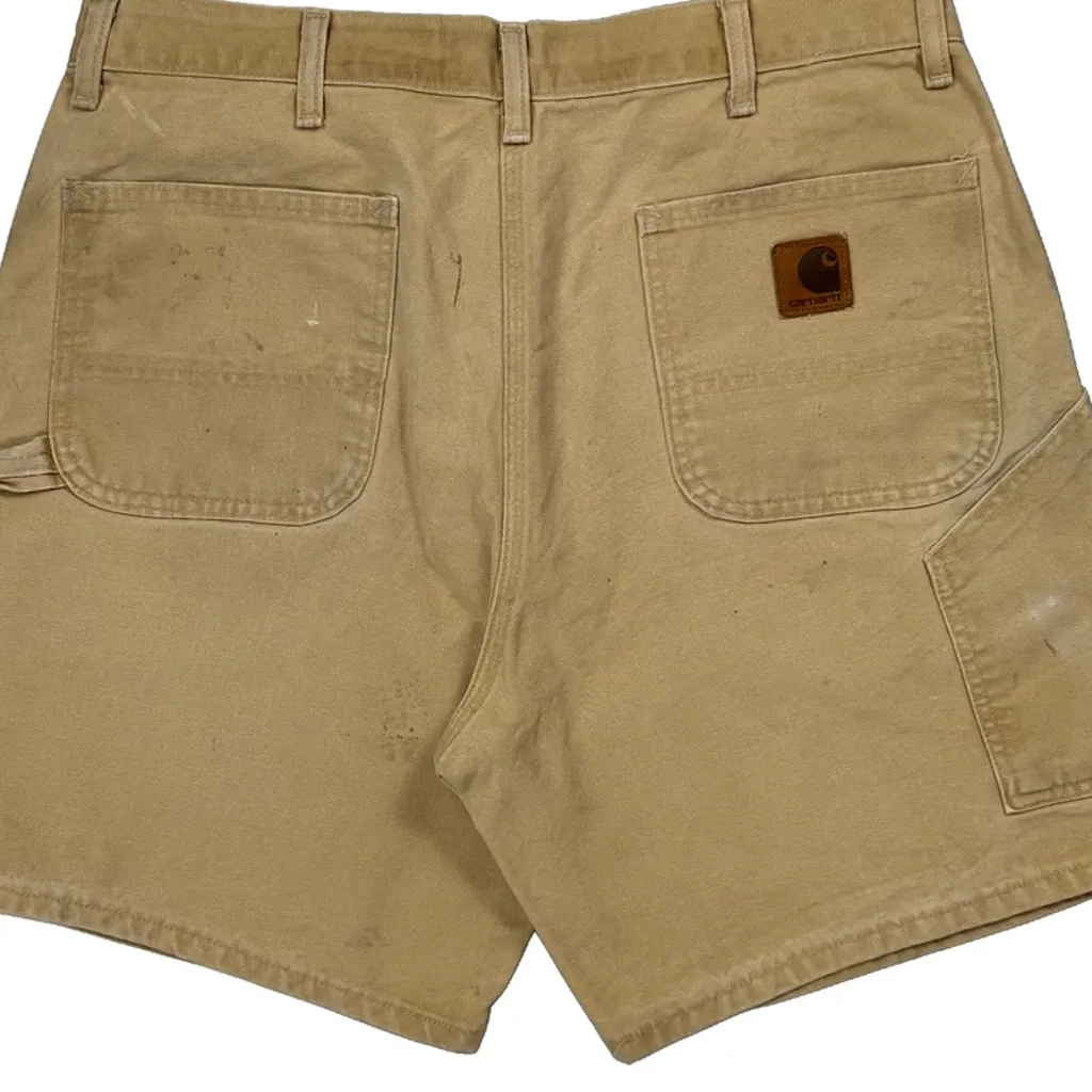 Workwear Carhartt Carpenter Shorts - 35W 8L Beige Cotton - Image 7