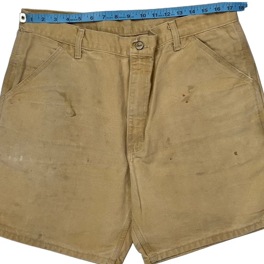 Workwear Carhartt Carpenter Shorts - 35W 8L Beige Cotton - Image 9
