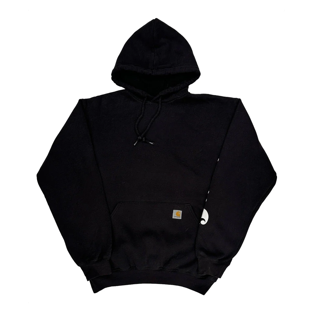 Workwear Carhartt Hoodie - Medium Black Cotton Blend