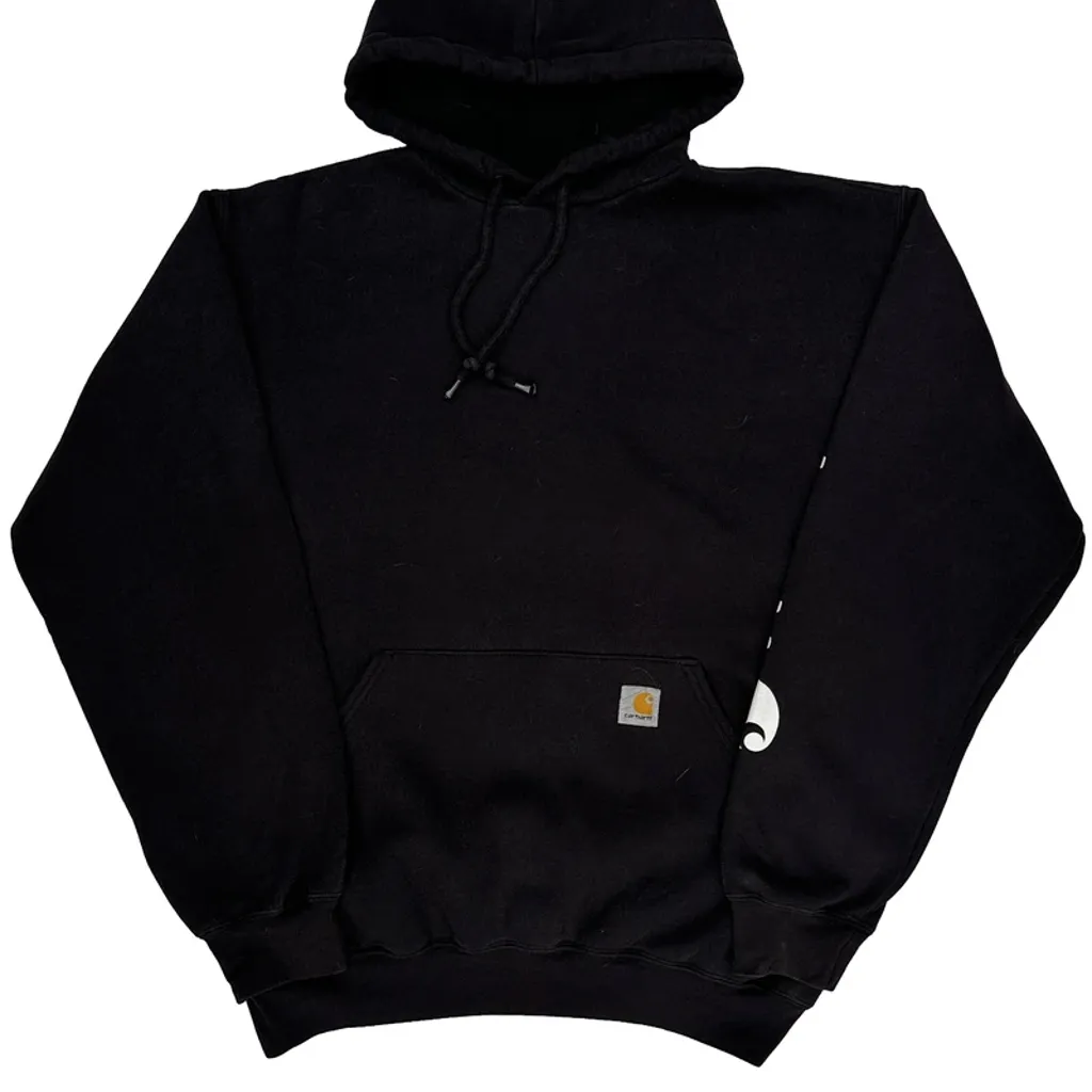 Workwear Carhartt Hoodie - Medium Black Cotton Blend - Image 5