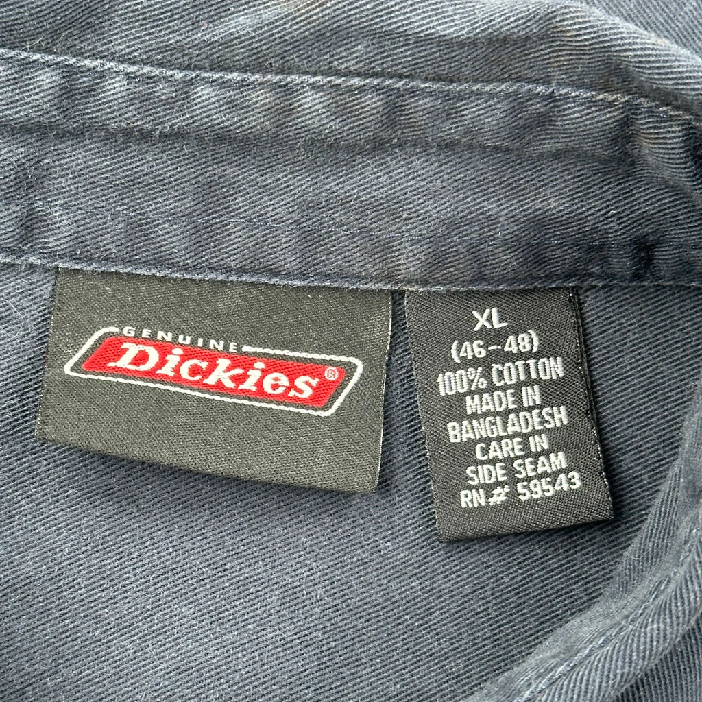 Workwear Dickies Short Sleeve Shirt - XL Blue Cotton - Image 3