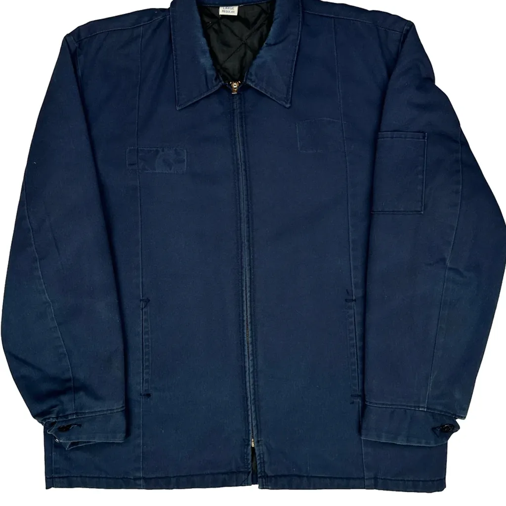 Workwear Work Jacket - Large Blue Polyester - Image 5