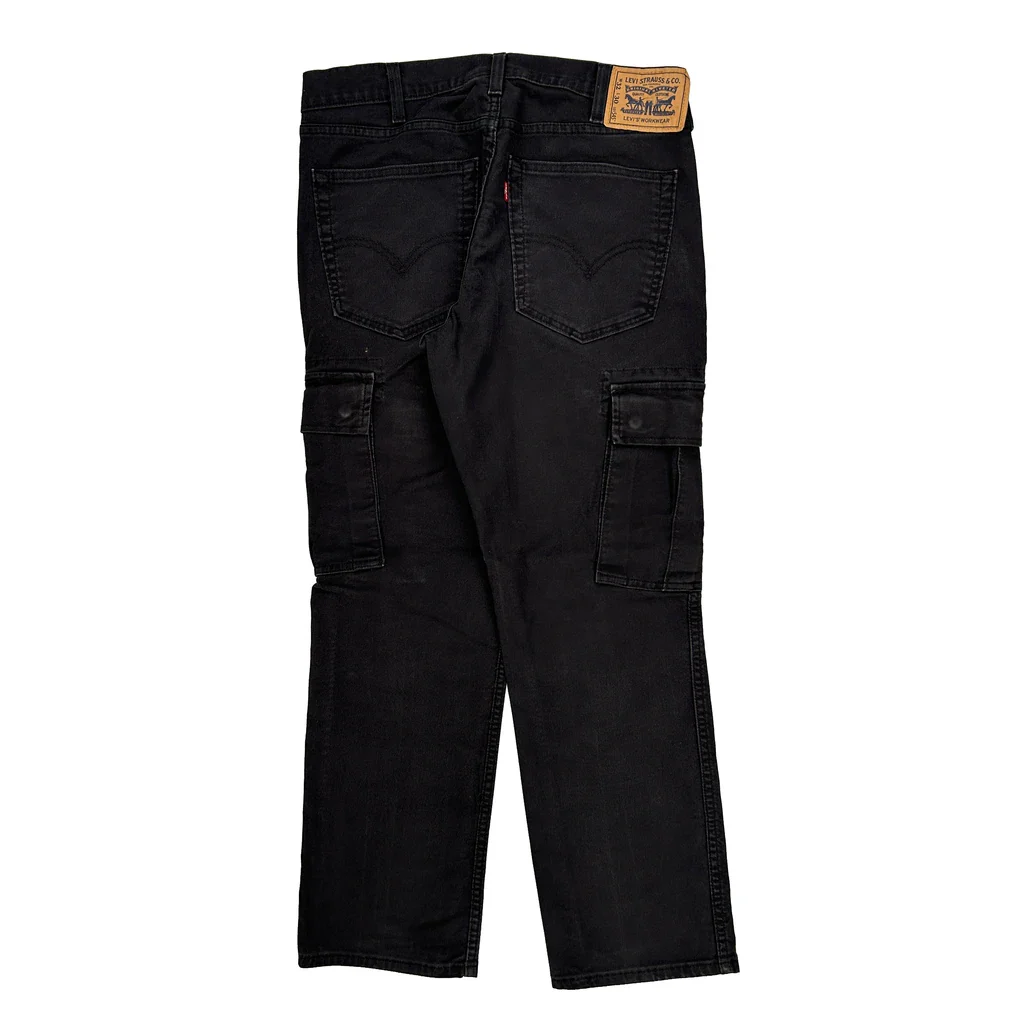 Workwear Levis Cargo Jeans - 33W 29L Black Cotton