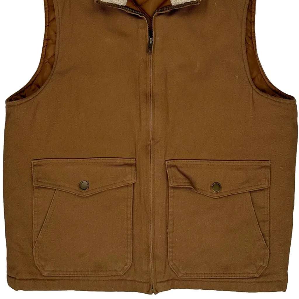 Workwear Products Gilet - Medium Brown Cotton - Image 5