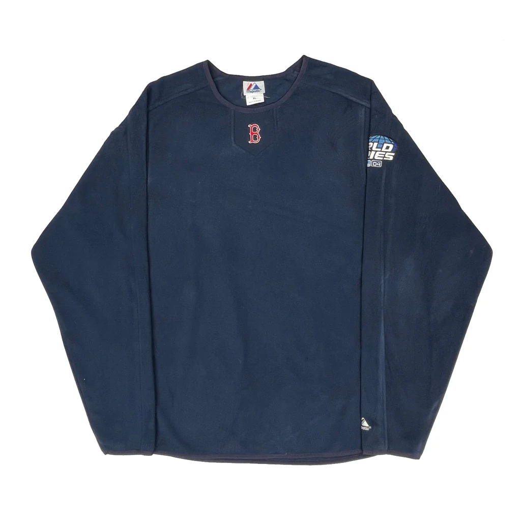 World Series 2004 Majestic Mlb Fleece - XL Navy Polyester