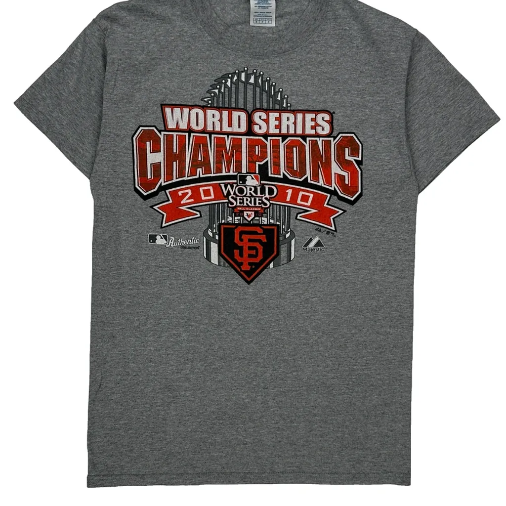 World Series Champions 2010 Delta Mlb T-Shirt - Small Grey Cotton - Image 4