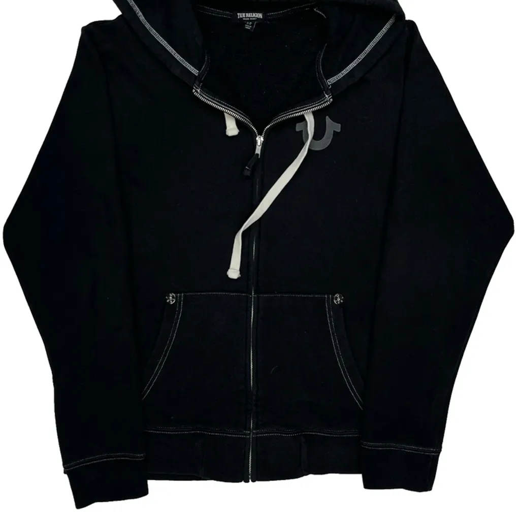 World Tour True Religion Graphic Hoodie - Large Black Cotton - Image 4