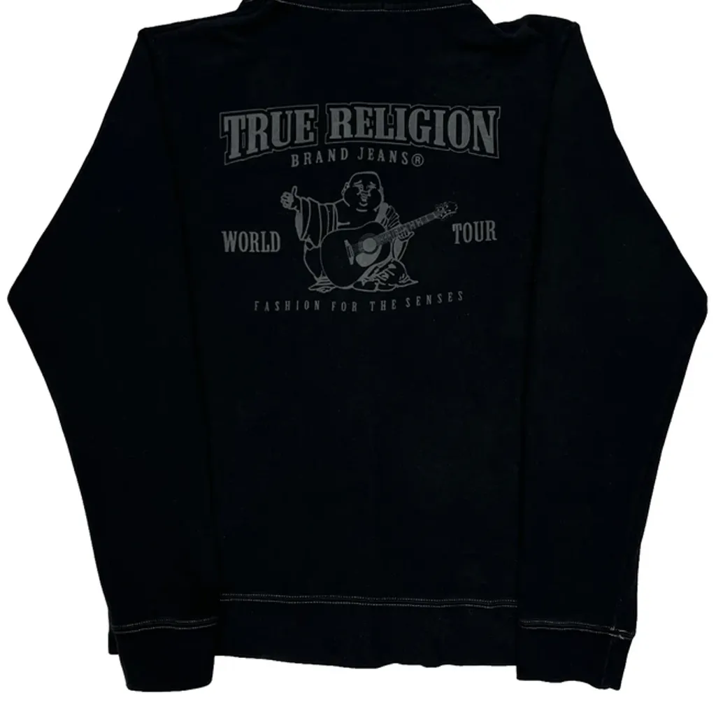 World Tour True Religion Graphic Hoodie - Large Black Cotton - Image 6