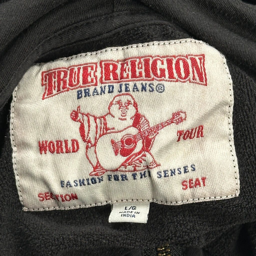 World Tour True Religion Graphic Hoodie - Large Black Cotton - Image 3