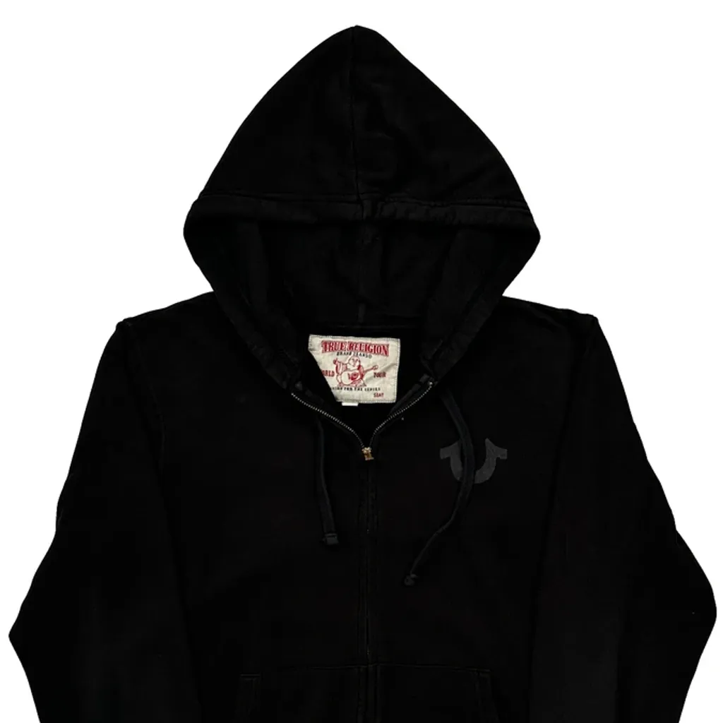 World Tour True Religion Graphic Hoodie - Large Black Cotton - Image 4