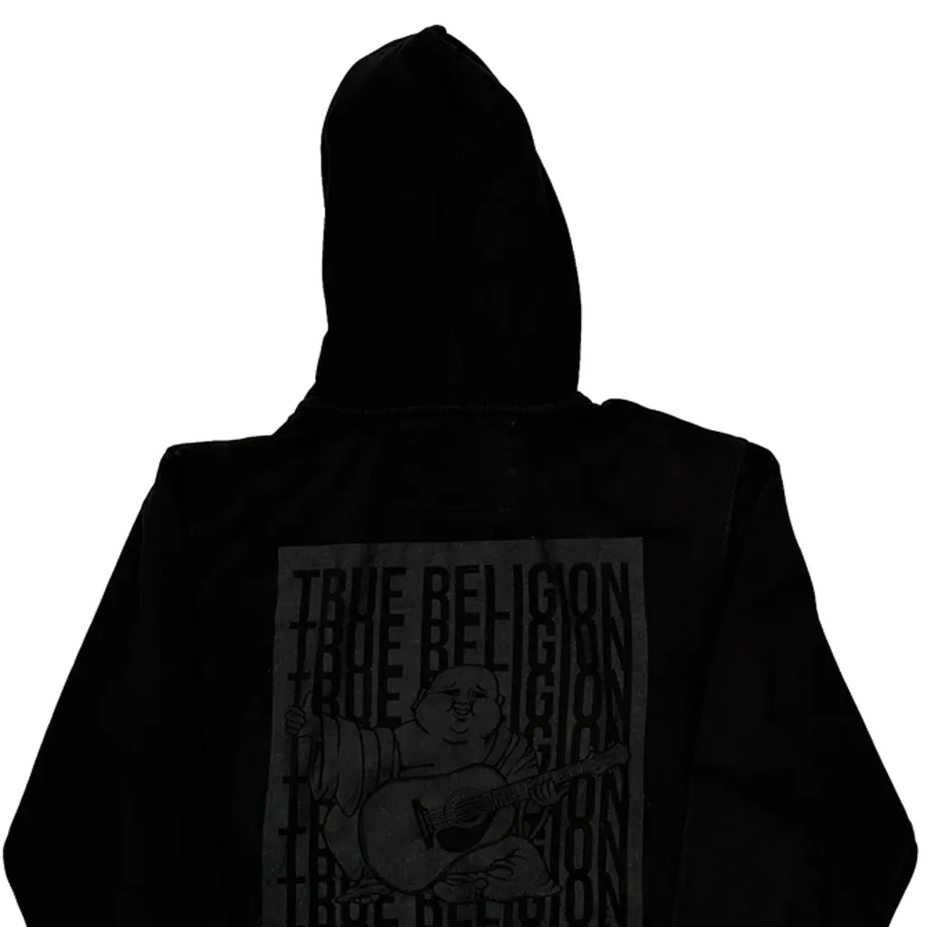 World Tour True Religion Graphic Hoodie - Large Black Cotton - Image 6