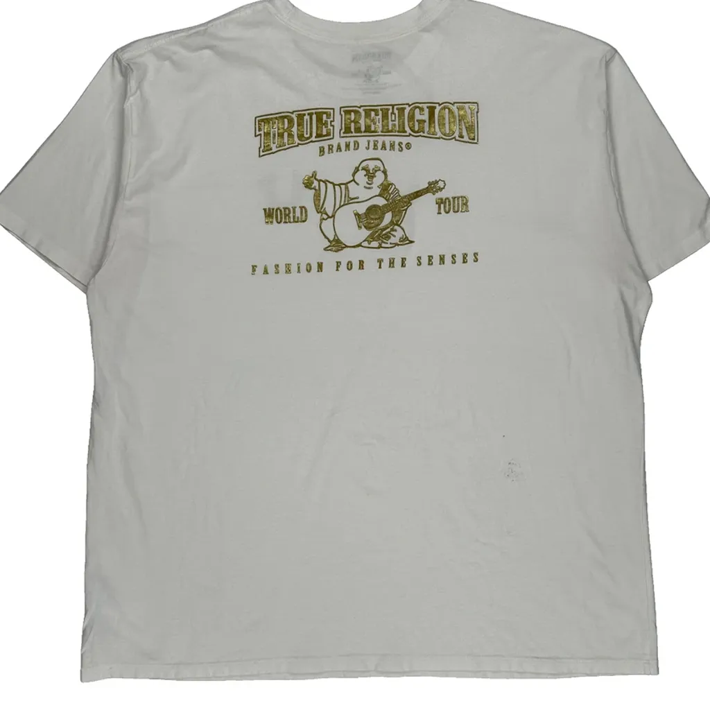 World Tour True Religion Graphic T-Shirt - 3XL White Cotton - Image 6