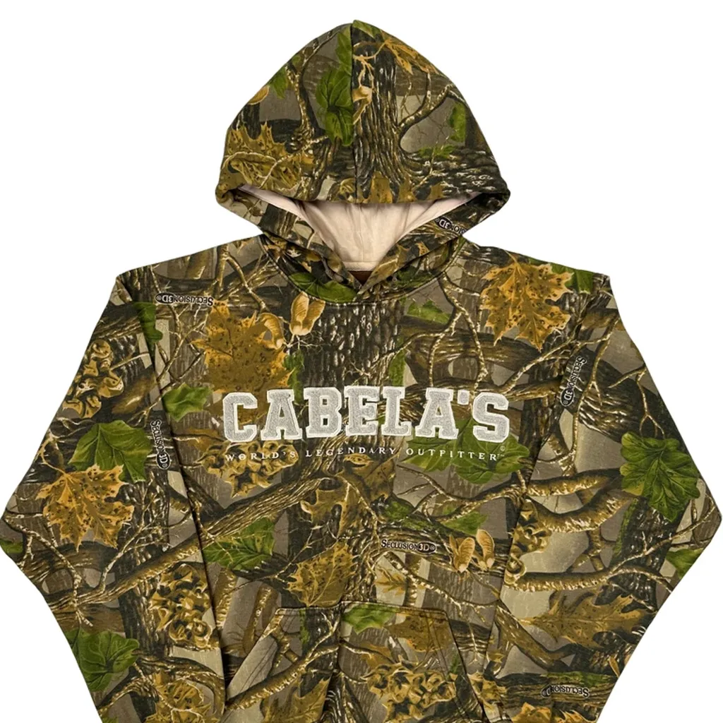World'S Legendary Outfitter Cabelas Camo Hoodie - Small Camo Cotton - Image 5