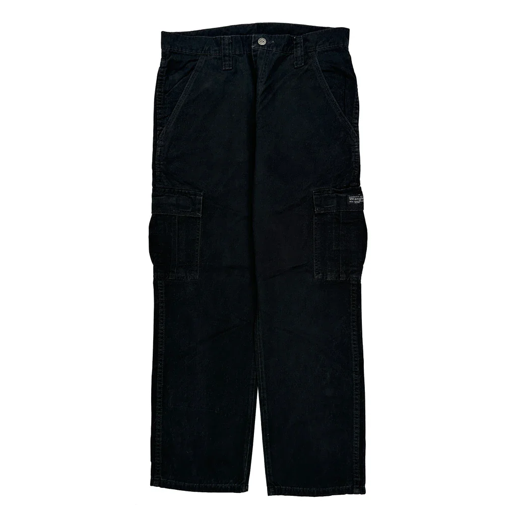 Wrangler Cargo Pants - 32W 30L Black Cotton - Image 2