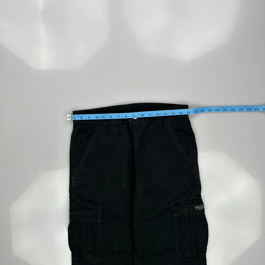 Wrangler Cargo Pants - 32W 30L Black Cotton - Image 3