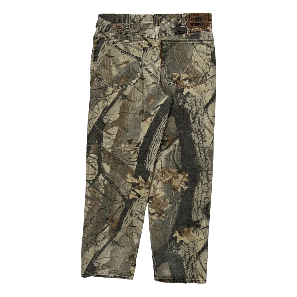 Wrangler Camo Cargo Pants - 30W 30L Camo Cotton