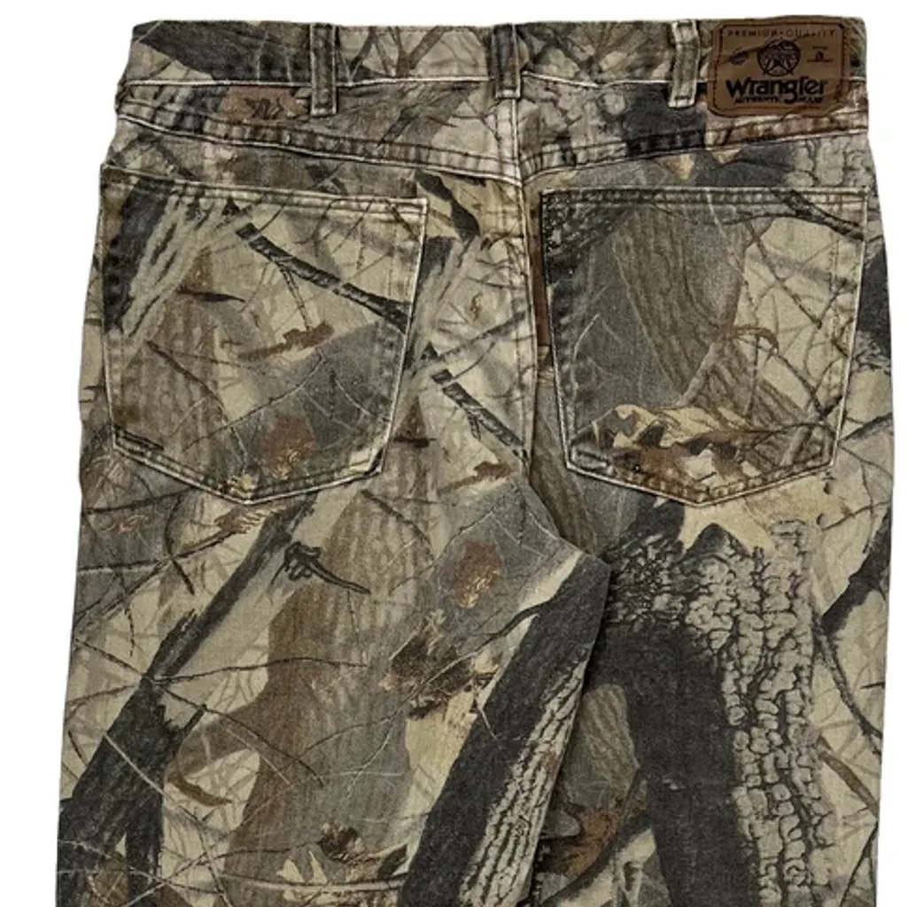 Wrangler Camo Cargo Pants - 30W 30L Camo Cotton - Image 7