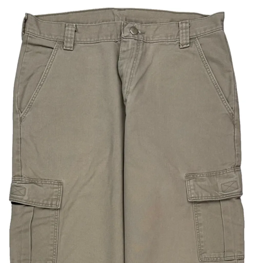 Wrangler Cargo Pants - 33W 29L Khaki Cotton - Image 9