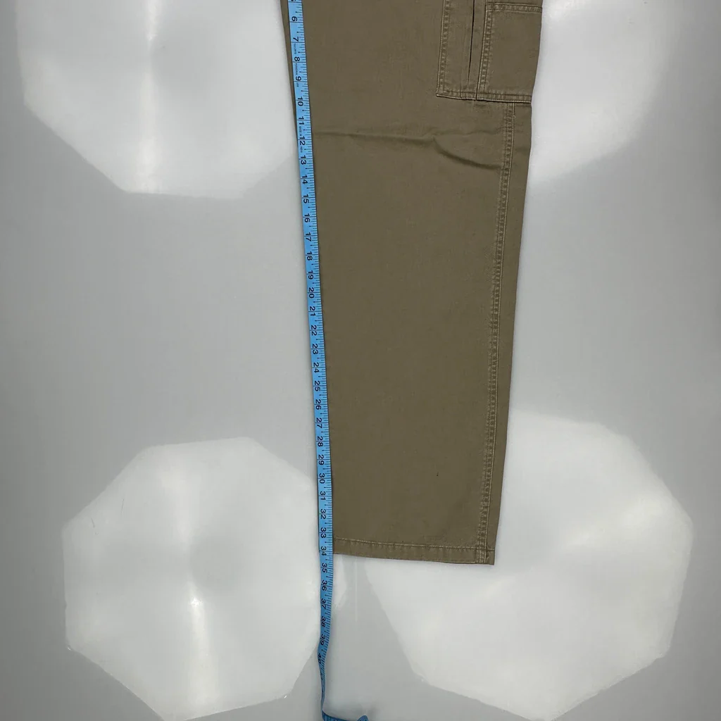 Wrangler Cargo Pants - 33W 34L Khaki Cotton - Image 5