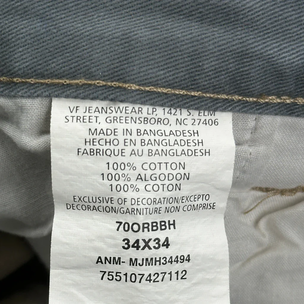 Wrangler Cargo Pants - 33W 34L Khaki Cotton - Image 6