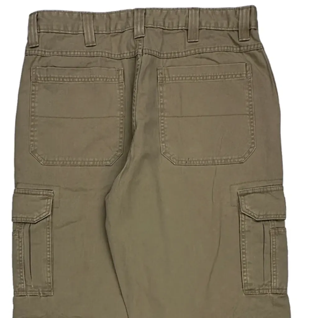 Wrangler Cargo Pants - 33W 34L Khaki Cotton - Image 7