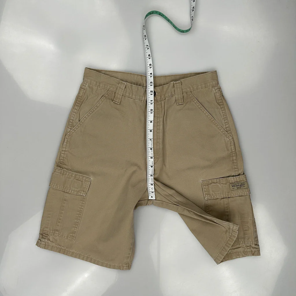 Wrangler Cargo Shorts - 30W 10L Beige Cotton - Image 4