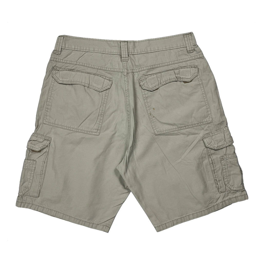 Wrangler Cargo Shorts - 32W 11L Beige Cotton