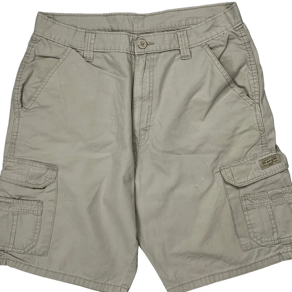 Wrangler Cargo Shorts - 32W 11L Beige Cotton - Image 10