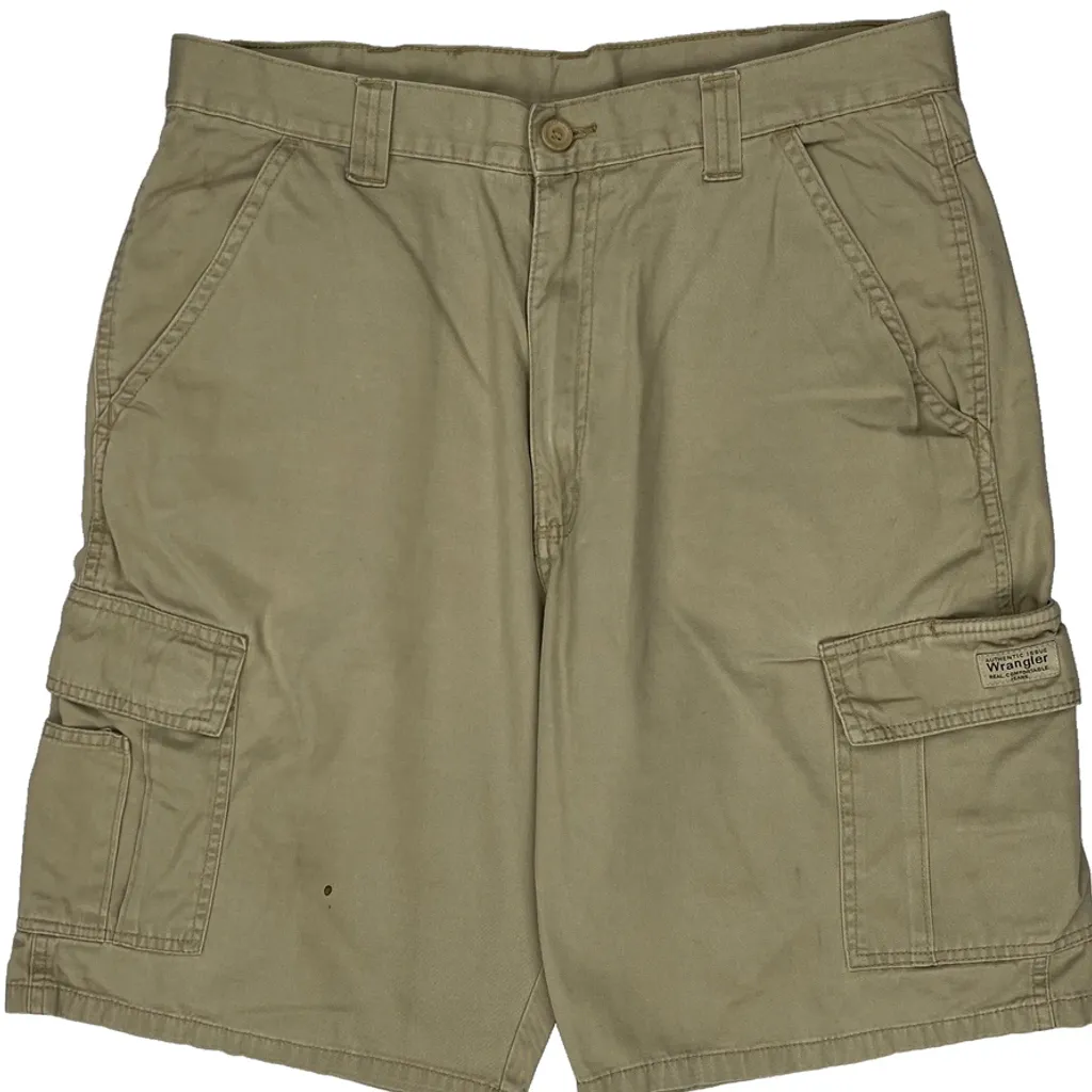 Wrangler Cargo Shorts - 33W 10L Beige Cotton - Image 9