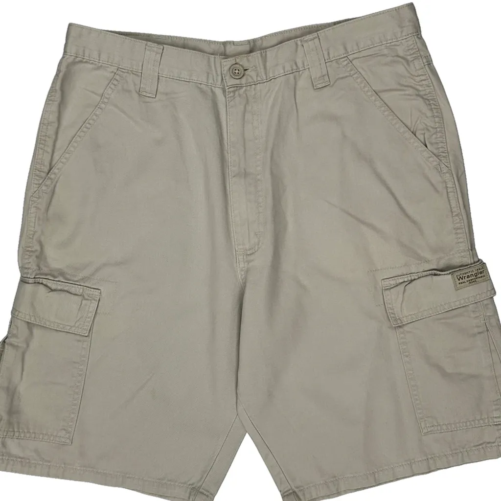 Wrangler Cargo Shorts - 34W 9L Beige Cotton - Image 9
