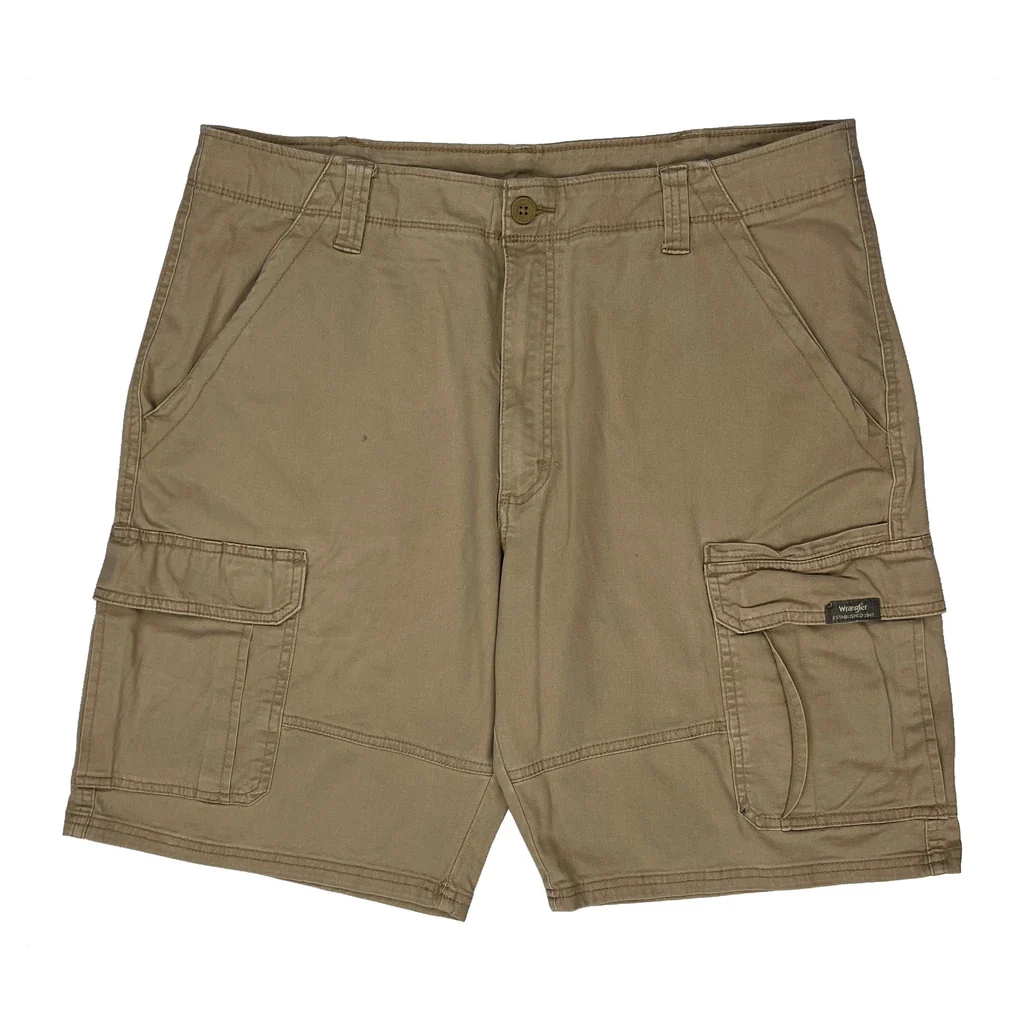 Wrangler Cargo Shorts - 36W 9L Beige Cotton Blend - Image 2