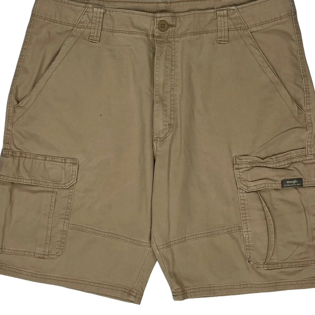 Wrangler Cargo Shorts - 36W 9L Beige Cotton Blend - Image 9
