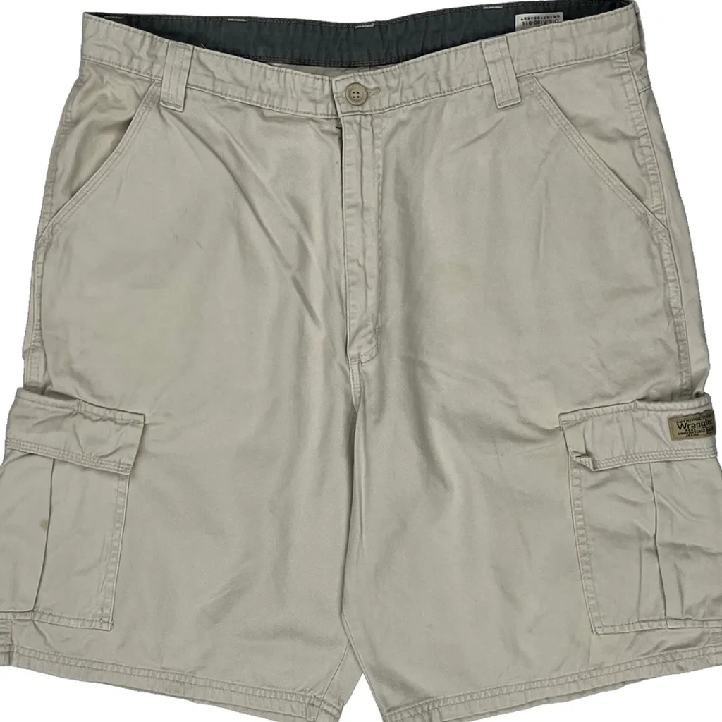 Wrangler Cargo Shorts - 36W 9L Beige Cotton - Image 9