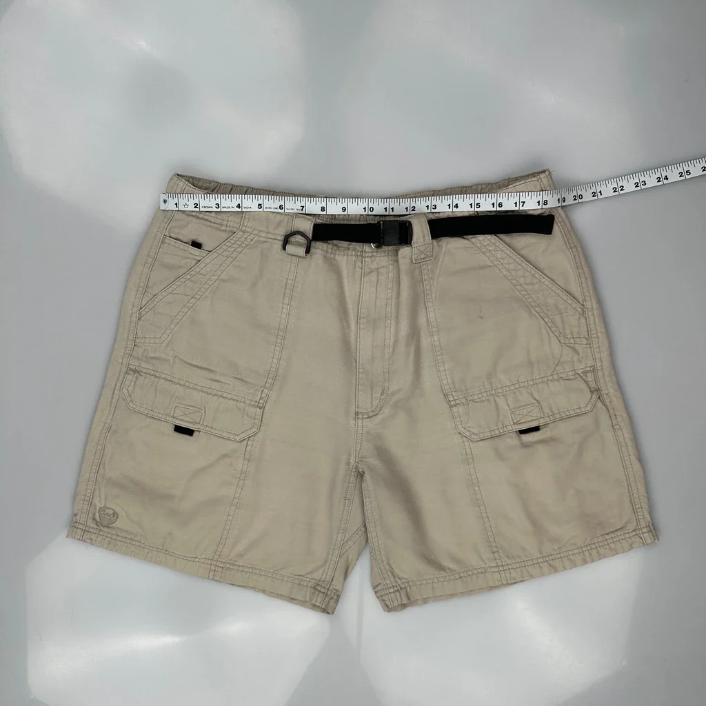 Wrangler Cargo Shorts - 36W 6L Beige Cotton - Image 3