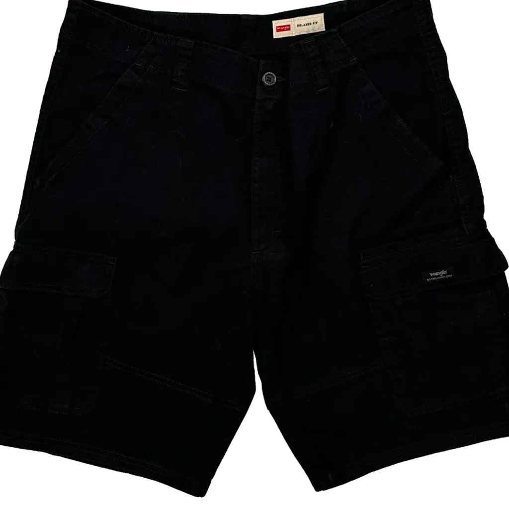 Wrangler Cargo Shorts - 32W 11L Black Cotton - Image 9