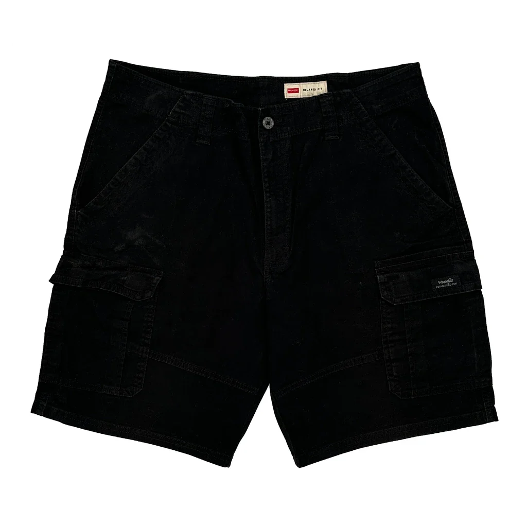 Wrangler Cargo Shorts - 34W 10L Black Cotton - Image 2