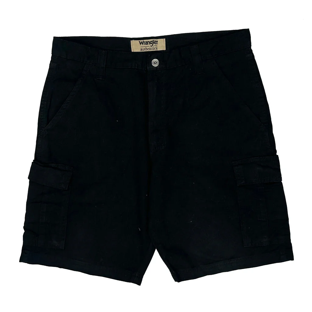 Wrangler Cargo Shorts - 35W 9L Black Cotton - Image 2