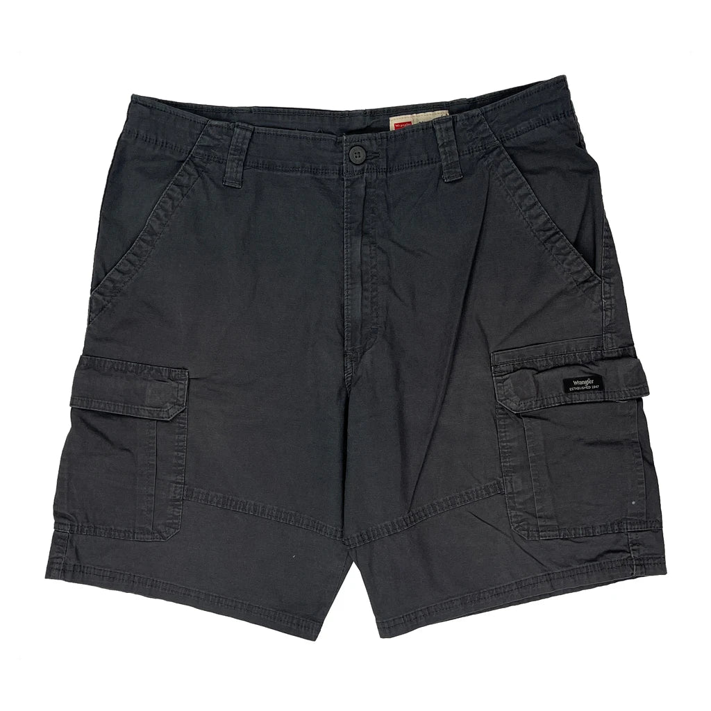 Wrangler Cargo Shorts - 36W 10L Black Cotton - Image 2