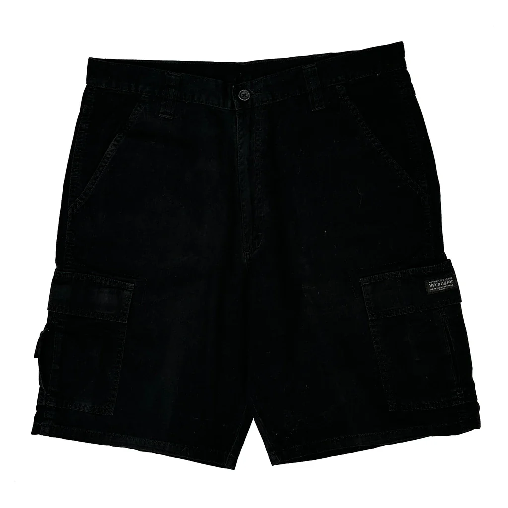 Wrangler Cargo Shorts - 36W 10L Black Cotton - Image 2