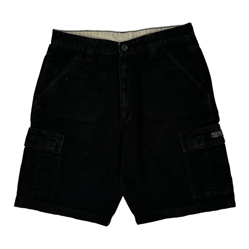 Wrangler Cargo Shorts - 36W 10L Black Cotton - Image 2