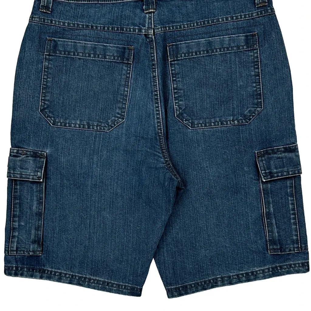 Wrangler Cargo Shorts - 32W 10L Blue Cotton Blend - Image 7