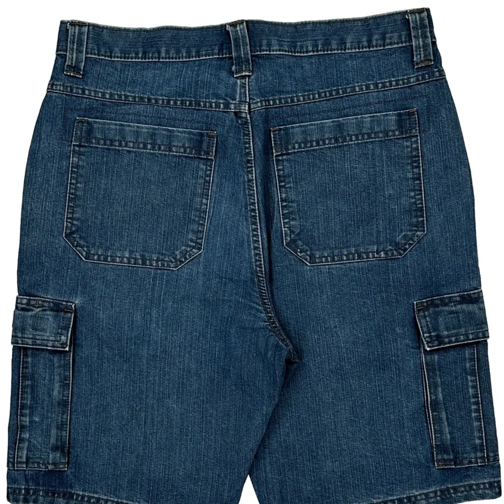 Wrangler Cargo Shorts - 32W 10L Blue Cotton Blend - Image 8