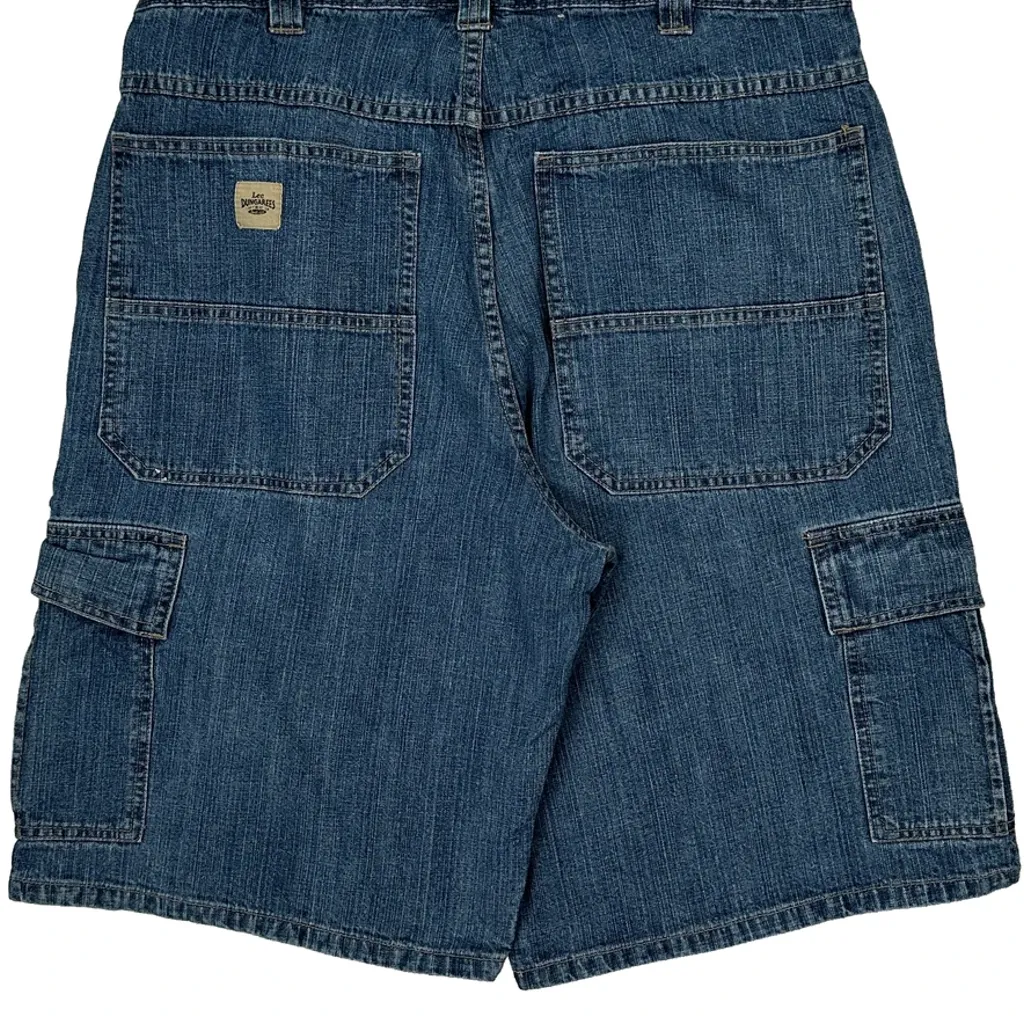 Wrangler Cargo Shorts - 32W 10L Blue Cotton - Image 7