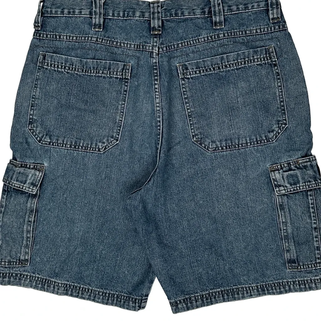 Wrangler Cargo Shorts - 34W 9L Blue Denim - Image 7