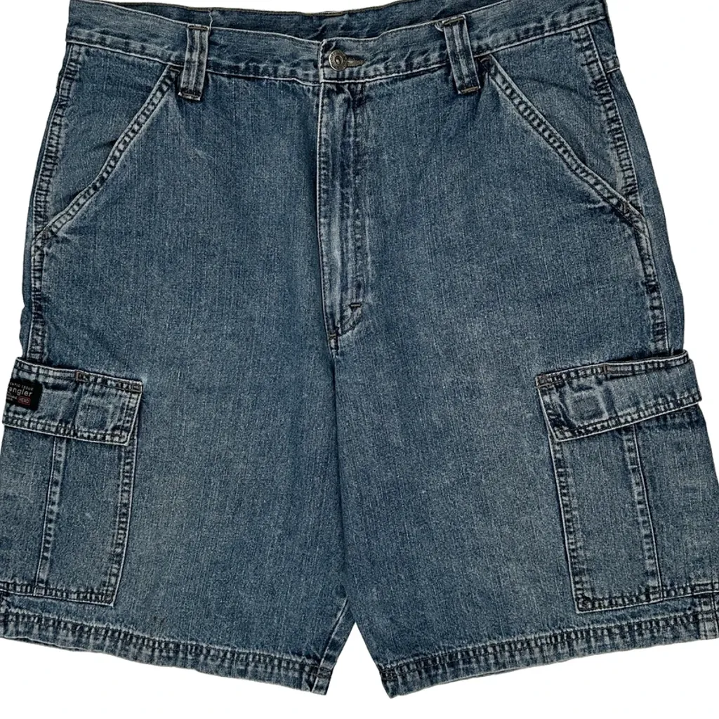 Wrangler Cargo Shorts - 34W 9L Blue Denim - Image 9